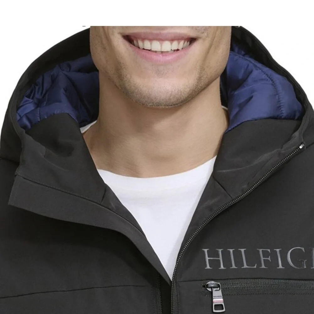 Tommy Hilfiger Black Quilted Performance Jacket Medium